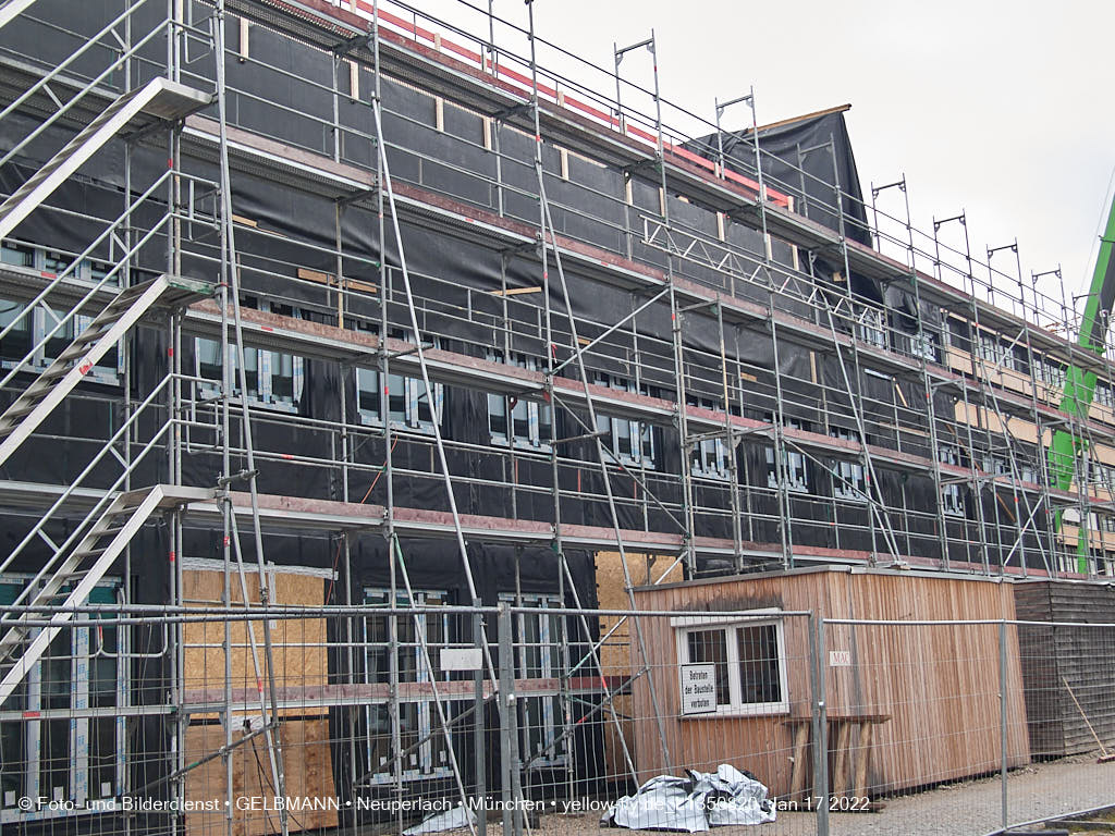 18.01.2022 - Baustelle zur Montessori Schule im Plettzentrum Neuperlach